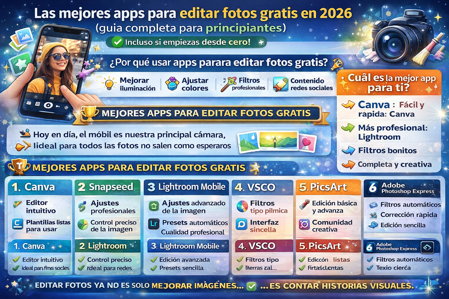 apps para editar fotos gratis en el móvil